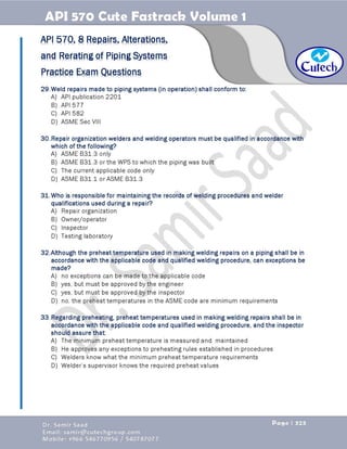 API 570 - Piping Inspector Fastrack- Volume 1-Dr. Samir Saad 