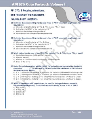 API 570 - Piping Inspector Fastrack- Volume 1-Dr. Samir Saad 
