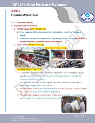 API 570 - Piping Inspector Fastrack- Volume 1-Dr. Samir Saad 