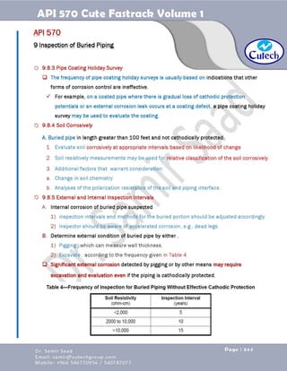 API 570 - Piping Inspector Fastrack- Volume 1-Dr. Samir Saad 