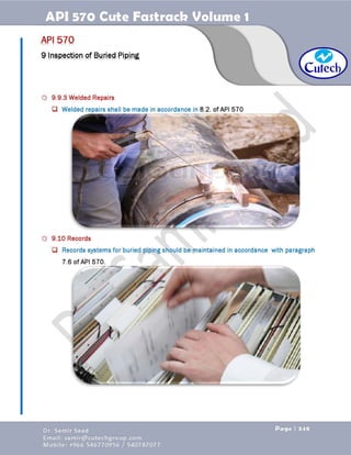 API 570 - Piping Inspector Fastrack- Volume 1-Dr. Samir Saad 