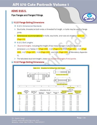 API 570 - Piping Inspector Fastrack- Volume 1-Dr. Samir Saad 