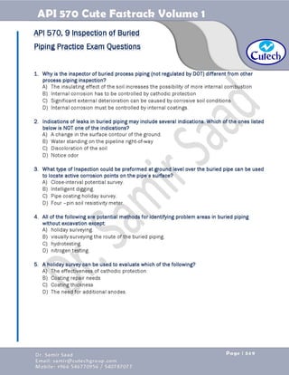 API 570 - Piping Inspector Fastrack- Volume 1-Dr. Samir Saad 