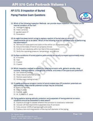 API 570 - Piping Inspector Fastrack- Volume 1-Dr. Samir Saad 