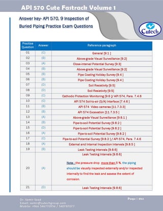 API 570 - Piping Inspector Fastrack- Volume 1-Dr. Samir Saad 