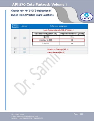 API 570 - Piping Inspector Fastrack- Volume 1-Dr. Samir Saad 
