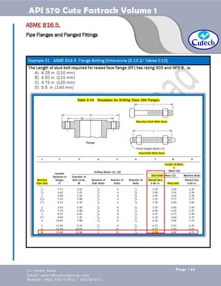API 570 - Piping Inspector Fastrack- Volume 1-Dr. Samir Saad 