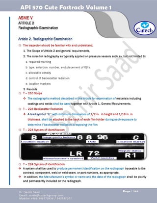 API 570 - Piping Inspector Fastrack- Volume 1-Dr. Samir Saad 
