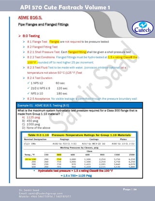 API 570 - Piping Inspector Fastrack- Volume 1-Dr. Samir Saad 