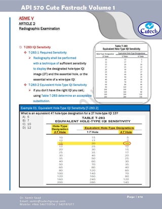 API 570 - Piping Inspector Fastrack- Volume 1-Dr. Samir Saad 