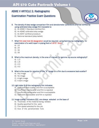 API 570 - Piping Inspector Fastrack- Volume 1-Dr. Samir Saad 