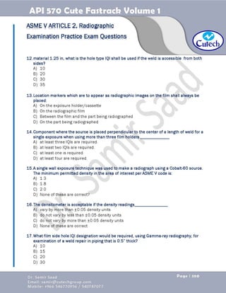 API 570 - Piping Inspector Fastrack- Volume 1-Dr. Samir Saad 