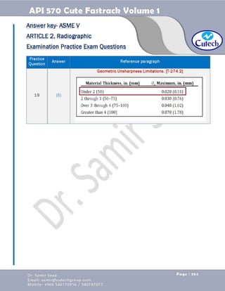 API 570 - Piping Inspector Fastrack- Volume 1-Dr. Samir Saad 