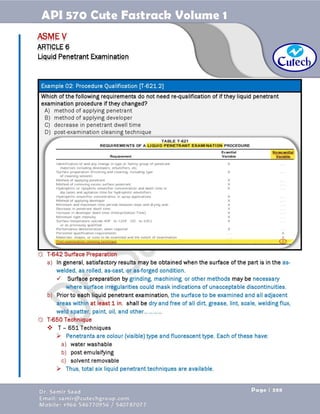 API 570 - Piping Inspector Fastrack- Volume 1-Dr. Samir Saad 