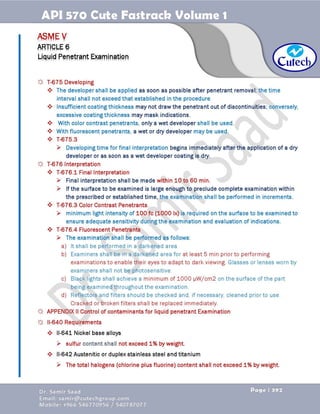 API 570 - Piping Inspector Fastrack- Volume 1-Dr. Samir Saad 