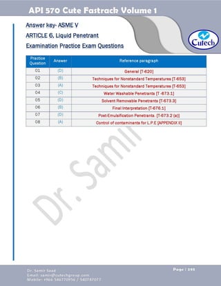 API 570 - Piping Inspector Fastrack- Volume 1-Dr. Samir Saad 