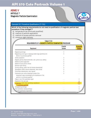 API 570 - Piping Inspector Fastrack- Volume 1-Dr. Samir Saad 