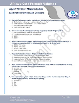 API 570 - Piping Inspector Fastrack- Volume 1-Dr. Samir Saad 
