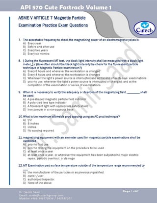 API 570 - Piping Inspector Fastrack- Volume 1-Dr. Samir Saad 
