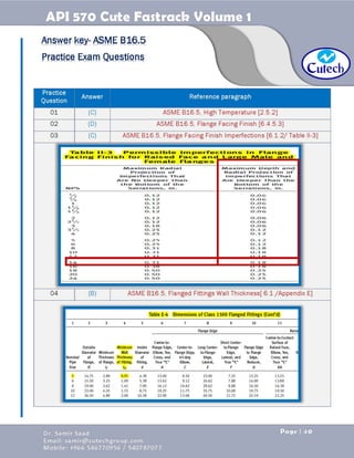 API 570 - Piping Inspector Fastrack- Volume 1-Dr. Samir Saad 