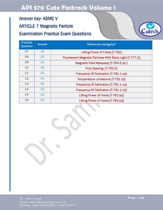 API 570 - Piping Inspector Fastrack- Volume 1-Dr. Samir Saad 