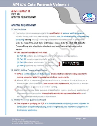 API 570 - Piping Inspector Fastrack- Volume 1-Dr. Samir Saad 