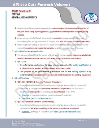 API 570 - Piping Inspector Fastrack- Volume 1-Dr. Samir Saad 