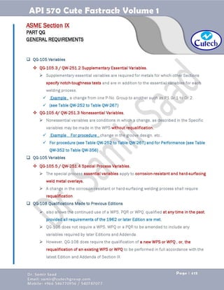 API 570 - Piping Inspector Fastrack- Volume 1-Dr. Samir Saad 