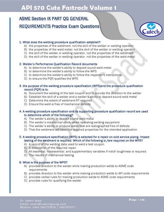 API 570 - Piping Inspector Fastrack- Volume 1-Dr. Samir Saad 