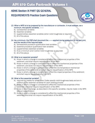 API 570 - Piping Inspector Fastrack- Volume 1-Dr. Samir Saad 