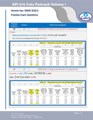 API 570 - Piping Inspector Fastrack- Volume 1-Dr. Samir Saad 