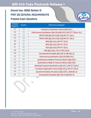 API 570 - Piping Inspector Fastrack- Volume 1-Dr. Samir Saad 