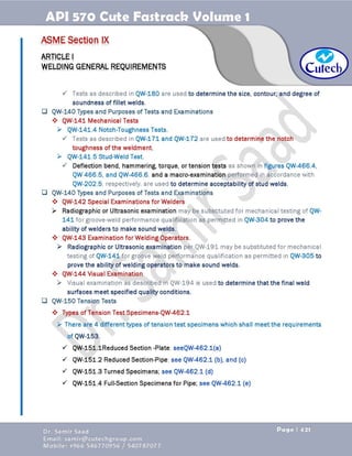 API 570 - Piping Inspector Fastrack- Volume 1-Dr. Samir Saad 