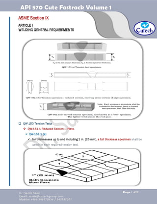 API 570 - Piping Inspector Fastrack- Volume 1-Dr. Samir Saad 