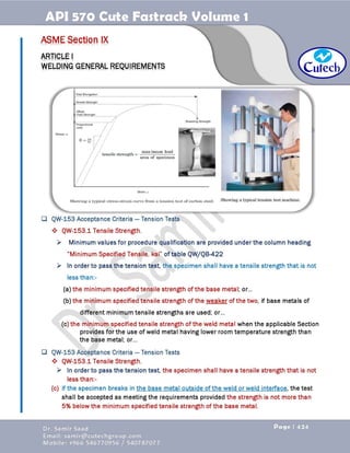 API 570 - Piping Inspector Fastrack- Volume 1-Dr. Samir Saad 