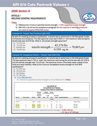 API 570 - Piping Inspector Fastrack- Volume 1-Dr. Samir Saad 