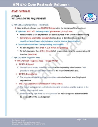 API 570 - Piping Inspector Fastrack- Volume 1-Dr. Samir Saad 