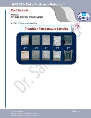 API 570 - Piping Inspector Fastrack- Volume 1-Dr. Samir Saad 
