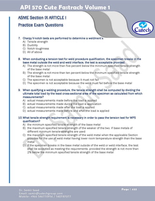 API 570 - Piping Inspector Fastrack- Volume 1-Dr. Samir Saad 