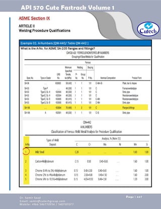 API 570 - Piping Inspector Fastrack- Volume 1-Dr. Samir Saad 