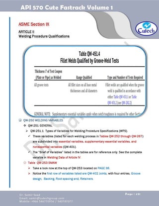 API 570 - Piping Inspector Fastrack- Volume 1-Dr. Samir Saad 