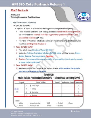 API 570 - Piping Inspector Fastrack- Volume 1-Dr. Samir Saad 