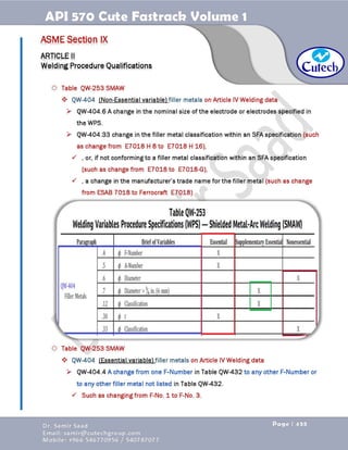 API 570 - Piping Inspector Fastrack- Volume 1-Dr. Samir Saad 