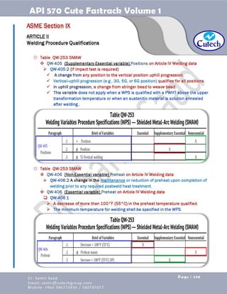 API 570 - Piping Inspector Fastrack- Volume 1-Dr. Samir Saad 