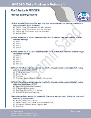 API 570 - Piping Inspector Fastrack- Volume 1-Dr. Samir Saad 