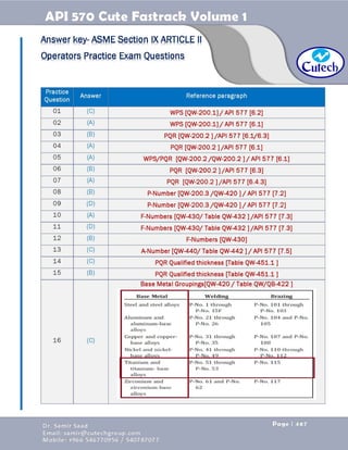 API 570 - Piping Inspector Fastrack- Volume 1-Dr. Samir Saad 