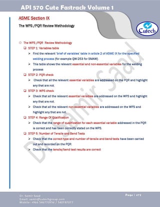 API 570 - Piping Inspector Fastrack- Volume 1-Dr. Samir Saad 