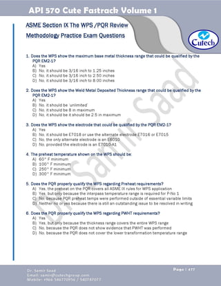 API 570 - Piping Inspector Fastrack- Volume 1-Dr. Samir Saad 