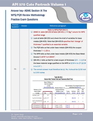 API 570 - Piping Inspector Fastrack- Volume 1-Dr. Samir Saad 