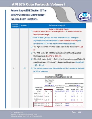 API 570 - Piping Inspector Fastrack- Volume 1-Dr. Samir Saad 